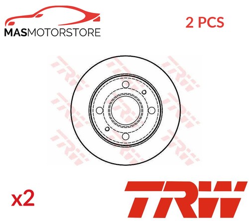 Brake discs set - front, trw